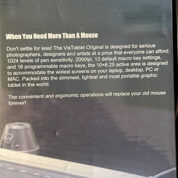 VisTablet Graphic Tablet- Draw-Edit-Paint-Write With A Pen As Your Mouse! - Picture 3 of 6